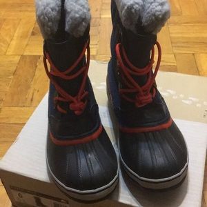 Barely used blue youth boots.